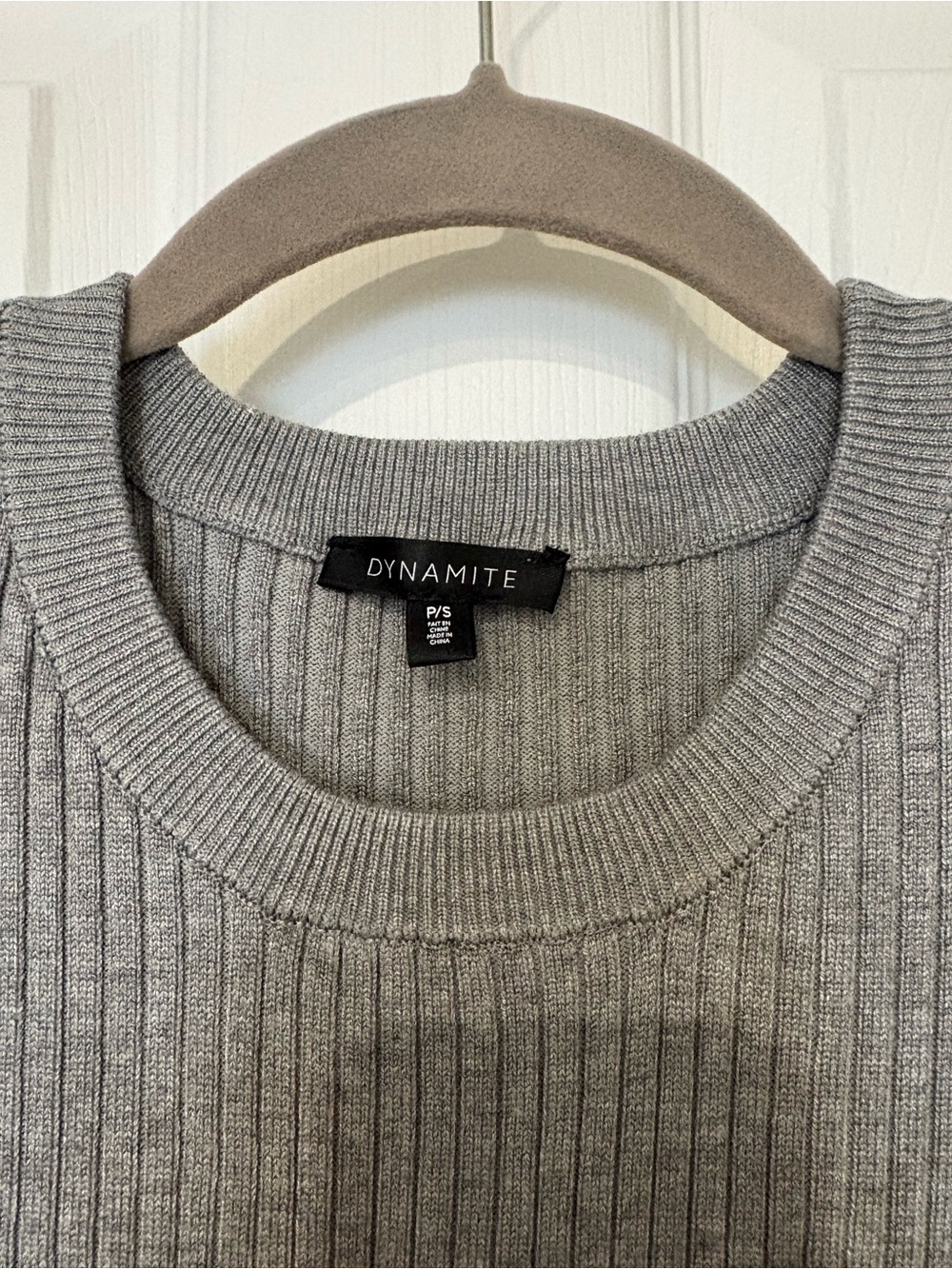 Dynamite Gray Crewneck Dress